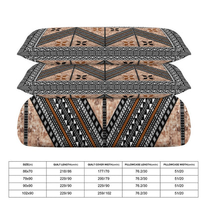 Fiji Masi 3-Piece Bedding Set-90"x90"/ 229x229cm (Dual-sided Printing) 9