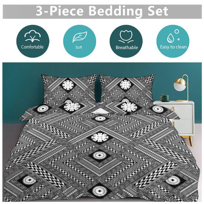 Fiji Masi 3-Piece Bedding Set-90"x90"/ 229x229cm (Dual-sided Printing)  24