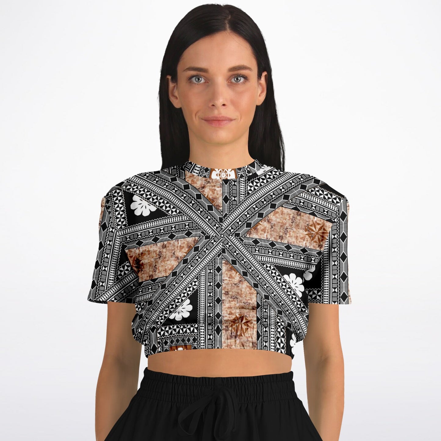 Fiji Masi  Short Sleeve Crop Top 4