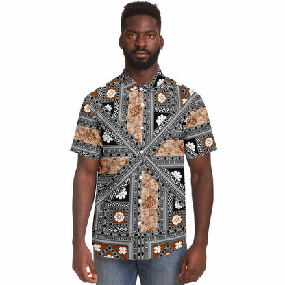 Fiji Masi Short Sleeve Button Down Shirt -3