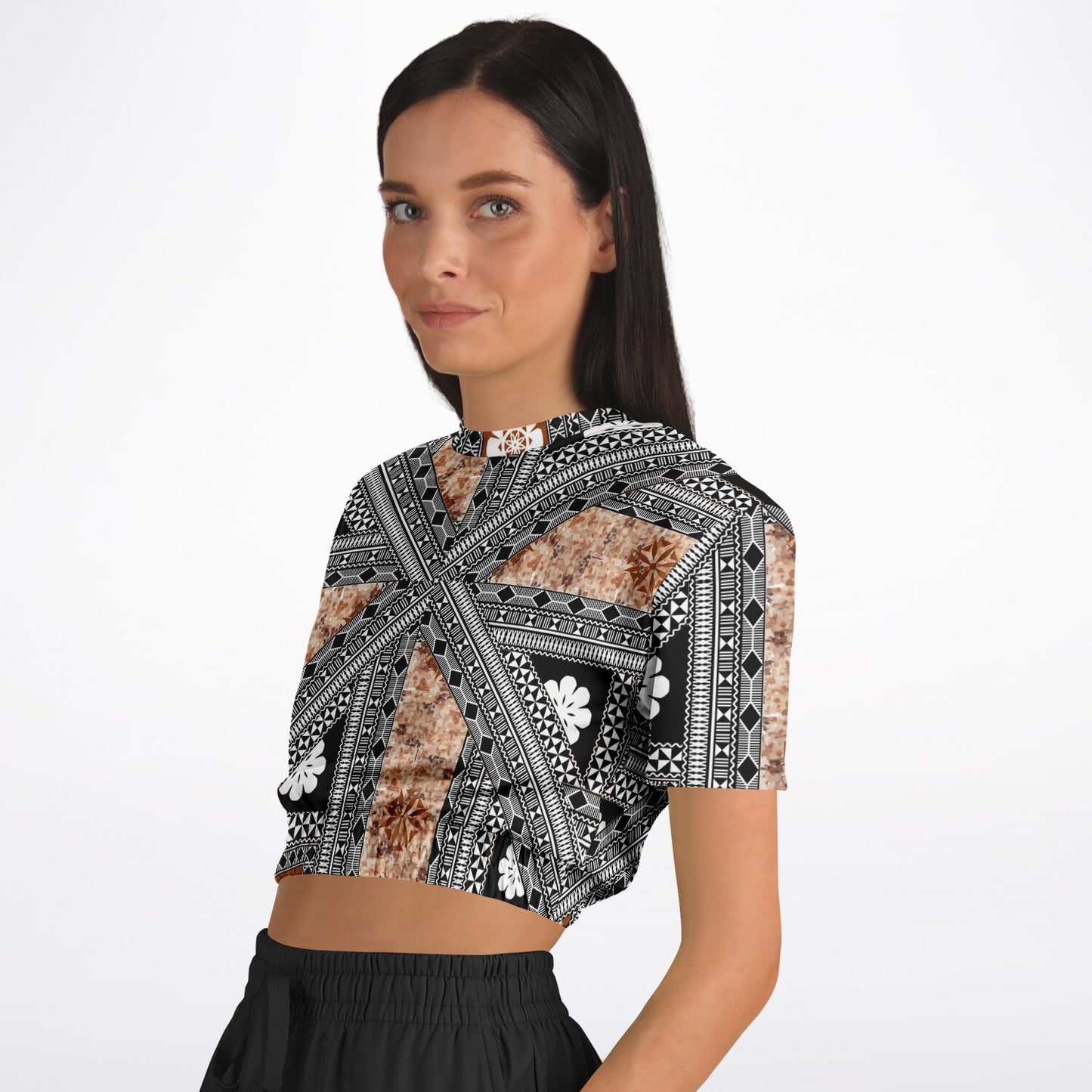 Fiji Masi  Short Sleeve Crop Top 4