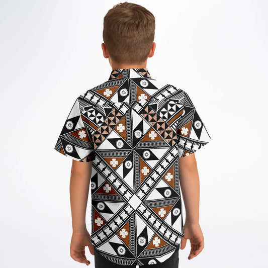Fiji Masi Kids/Youth Short Sleeve Button Down Shirt - 5