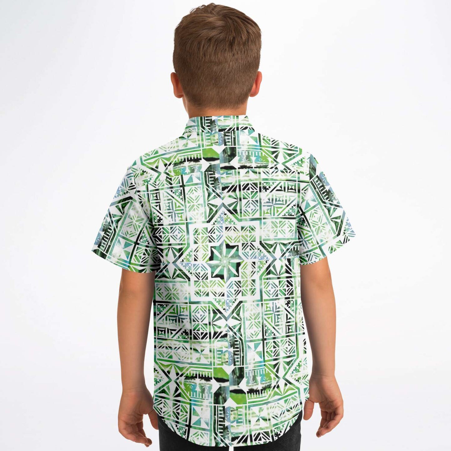 Fiji Masi Kids/Youth Short Sleeve Button Down Shirt- 7