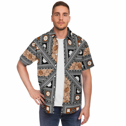 Fiji Masi Short Sleeve Button Down Shirt -3